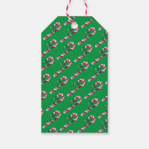 Vintage Candy Cane Wine Gift Tag