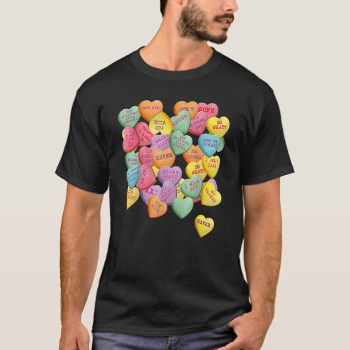 Vintage Candy Conversation Hearts For Anti Valenti T_Shirt