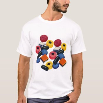Vintage Candy Liquorice Allsorts All Sorts T-shirt by seemonkee at Zazzle