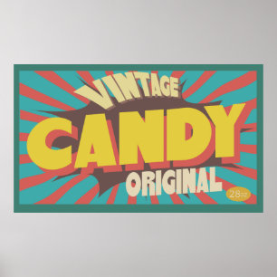 Vintage Candy poster art retro fun