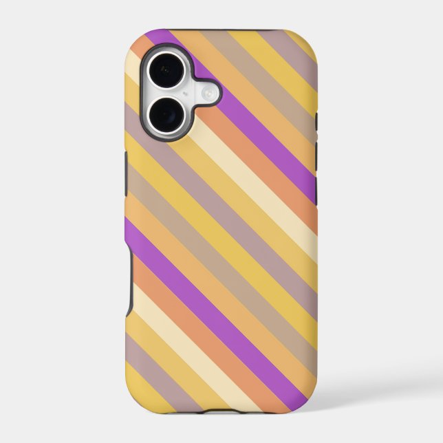 Vintage candy stripes pattern iphone case (Back)