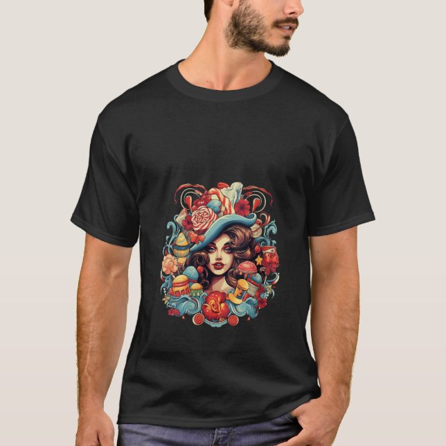 vintage Candy Sweets Confectionery Gummy Chocolate T-Shirt (Front)