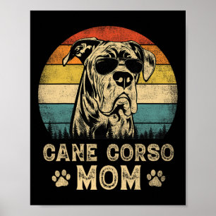 Vintage Cane Corso Mom Dog Lovers Mother's Day Poster