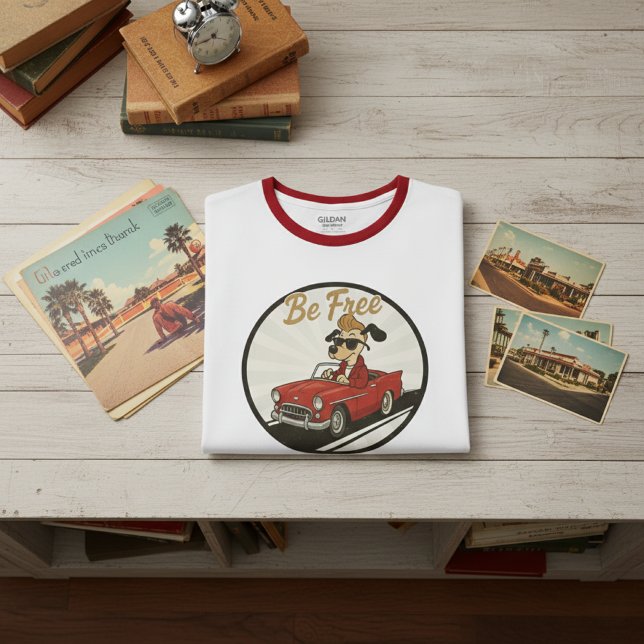 Vintage Canine Cruiser Ringer Shirt (Creator Uploaded)