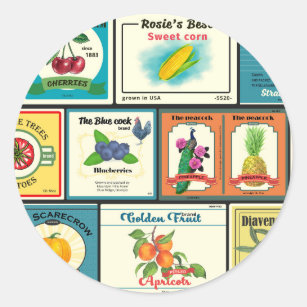 Vintage canned goods-Fruit labels