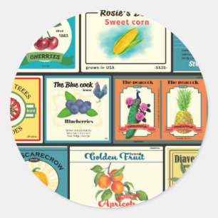 Vintage canned goods-Fruit labels