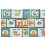 Vintage canned goods-Fruit labels Fabric