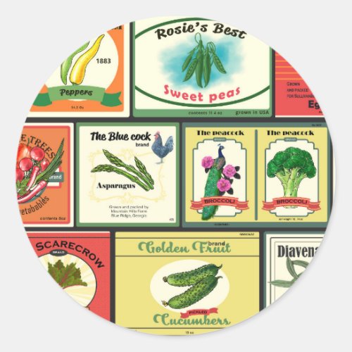 Vintage canned goods_Vegetables labels