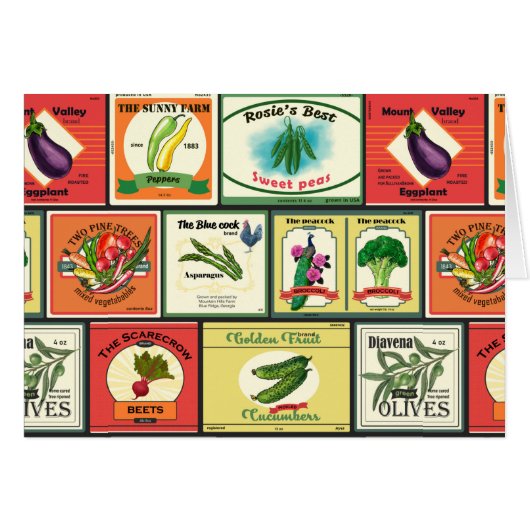 Vintage canned goods-Vegetables labels (Front Horizontal)