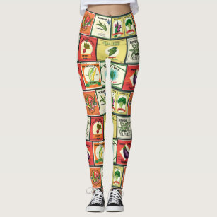 Vegetable-Print Jersey Leggings
