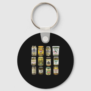 Vintage Canned Pickles Lover Funny Trendy Women Me Keychain