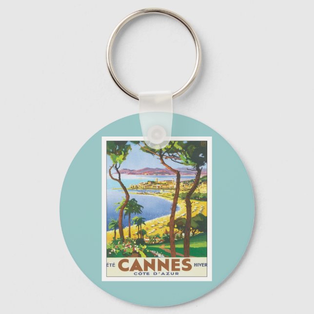 Vintage Cannes Cote D'azur Keychain (Front)