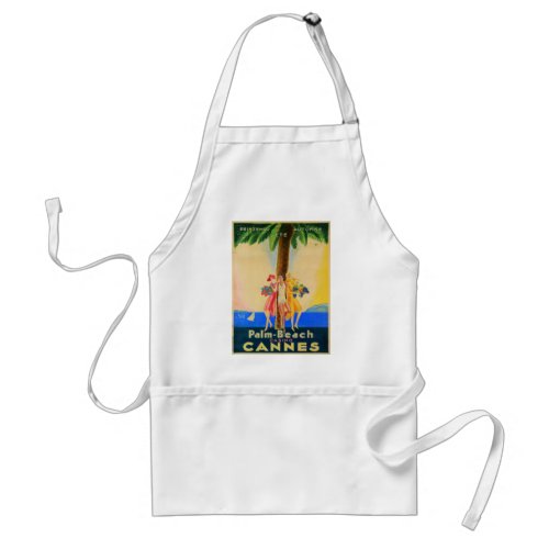 Vintage Cannes French Travel Adult Apron