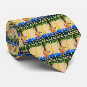 Vintage Cannes French Travel Neck Tie