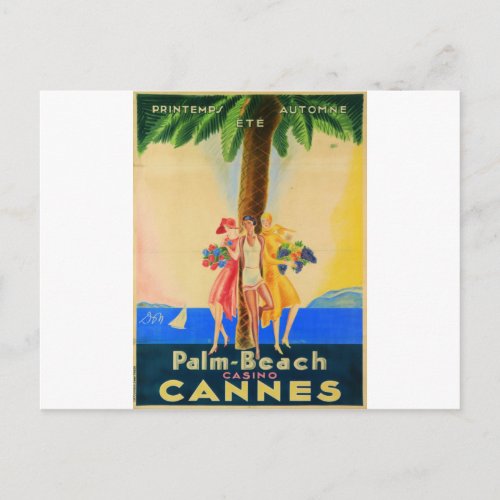 Vintage Cannes French Travel Postcard