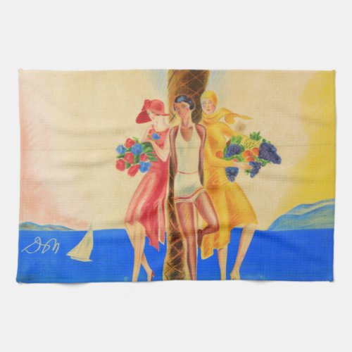 Vintage Cannes French Travel Towel