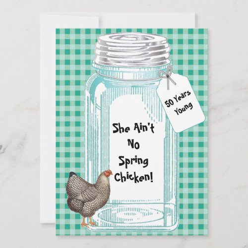 Vintage Canning Jar Design Personalized Invitations