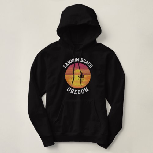 Vintage Cannon Beach Oregon Retro 70s Hoodie