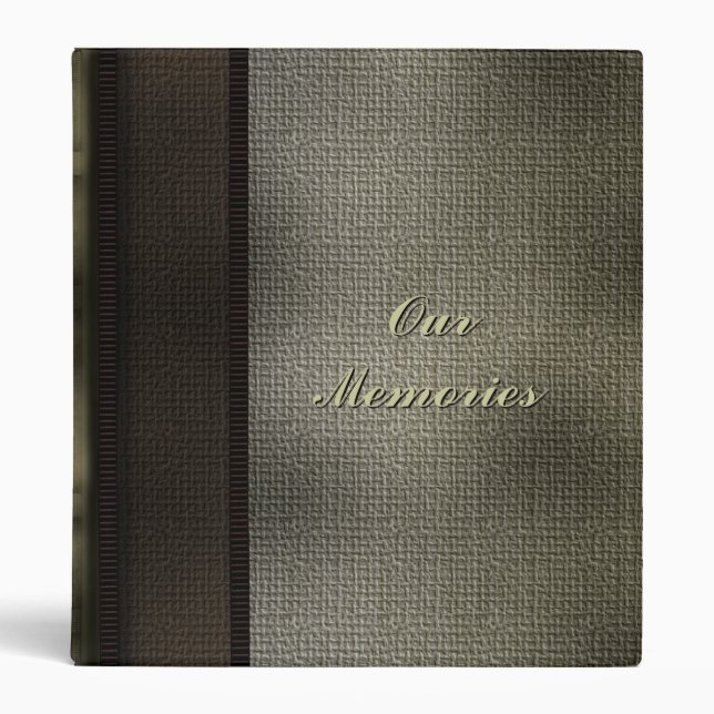 Vintage Canvas Family Photo Album 3 Ring Binder (Front)