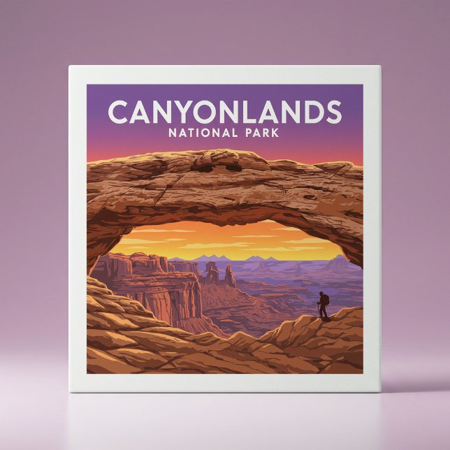 Vintage Canyonlands National Park Ceramic Tile (Creator Uploaded)