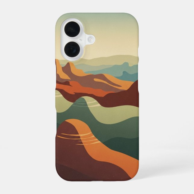 Vintage Canyons in Warm Tones iPhone Case (Back)