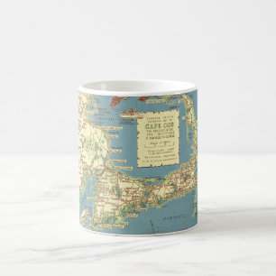 Vintage Cape Cod Map (1940) Coffee Mug