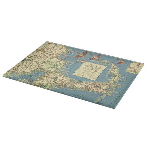Vintage Cape Cod Map 1940 Cutting Board