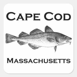Vintage Cape Cod Square Sticker