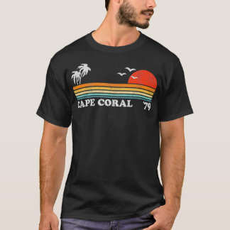 Vintage Cape Coral Florida Retro Sun Beach Surfing T-Shirt