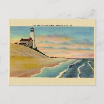 Vintage Cape Henlopen Lighthouse Rehoboth Postcard by RetroMagicShop at Zazzle