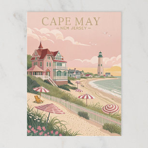 Vintage Cape May New Jersey Beach Postcard