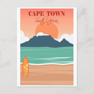 Vintage Cape Town South Africa Travel Postcard