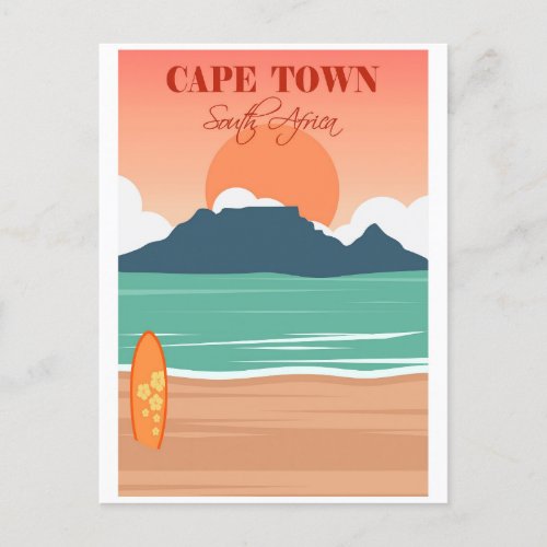 Vintage Cape Town South Africa Travel Postcard