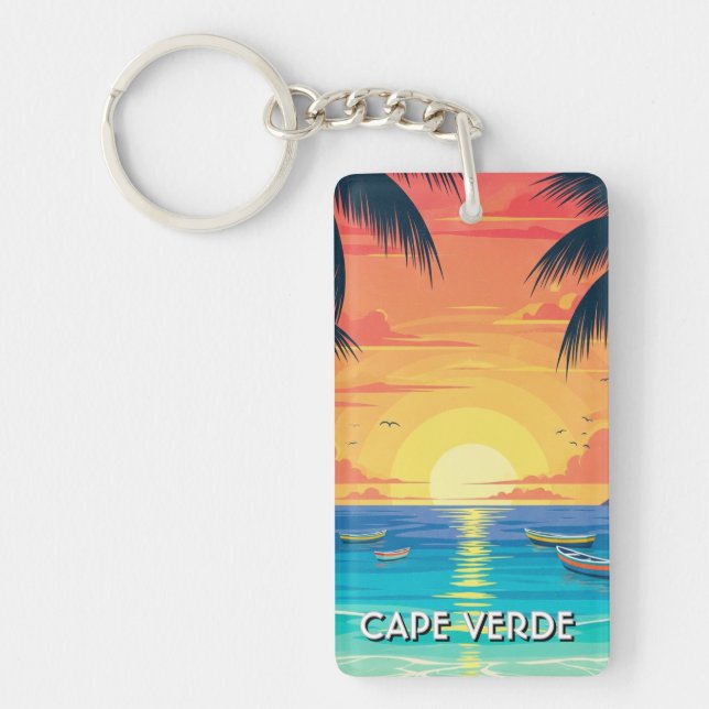 Vintage Cape Verde Travel Keychain (Front)