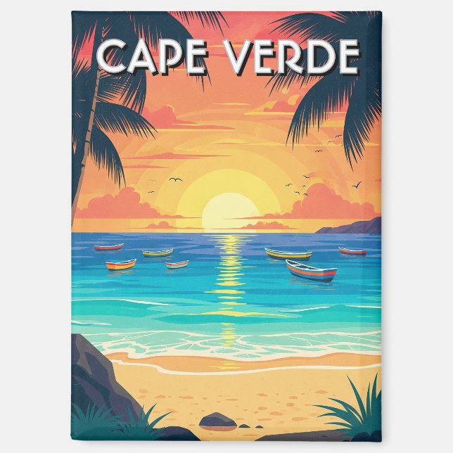 Vintage Cape Verde Travel Magnet (Front)