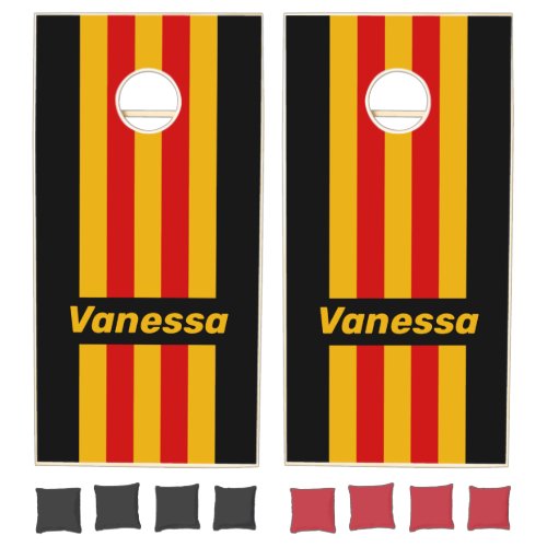 Vintage Capital City Pin Striped with Name Cornhole Set