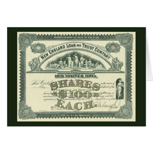 Vintage Capital Stock Certificate Business Finance