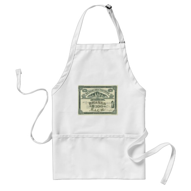 Vintage Capital Stock Certificate Business Finance Adult Apron (Front)