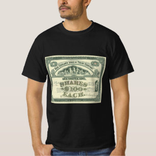 Vintage Capital Stock Certificate Business Finance T-Shirt