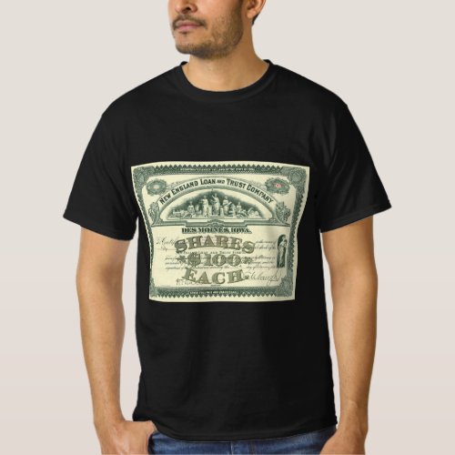 Vintage Capital Stock Certificate Business Finance T_Shirt