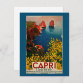 Vintage Capri Italian Travel Advertisement Paint (Front/Back)