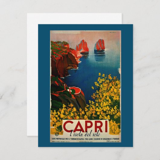 Vintage Capri Italian Travel Advertisement Paint (Front/Back)