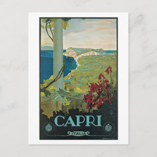 Vintage Capri Italy Travel Ad Postcard