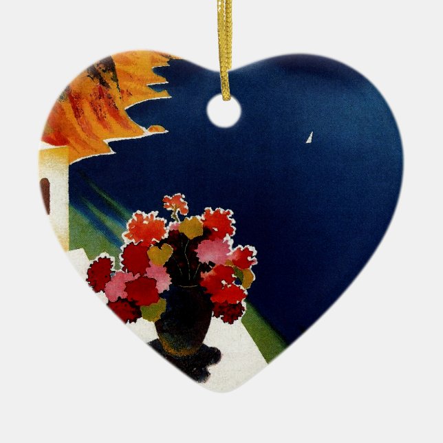 Vintage Capri Italy Travel Ceramic Ornament (Front)