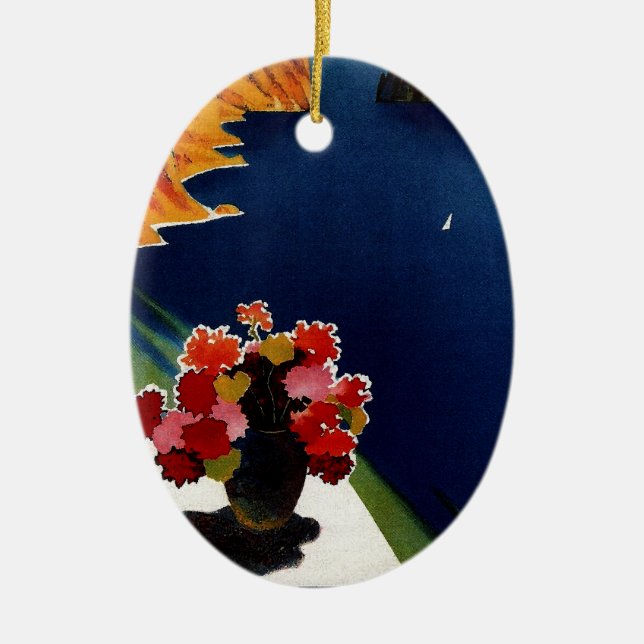 Vintage Capri Italy Travel Ceramic Ornament (Front)