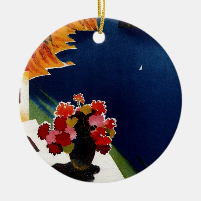 Vintage Capri Italy Travel Ceramic Ornament (Front)
