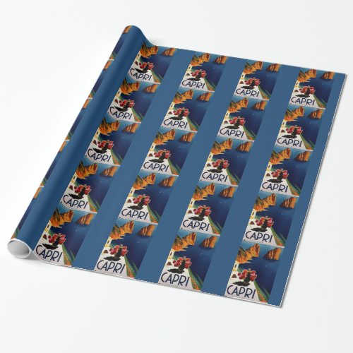 Vintage Capri Italy Travel Gift Wrap