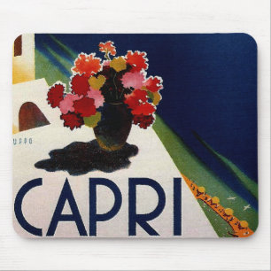 Vintage Capri Italy Travel Mouse Pad
