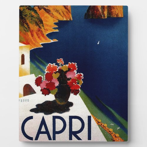 Vintage Capri Italy Travel Plaque