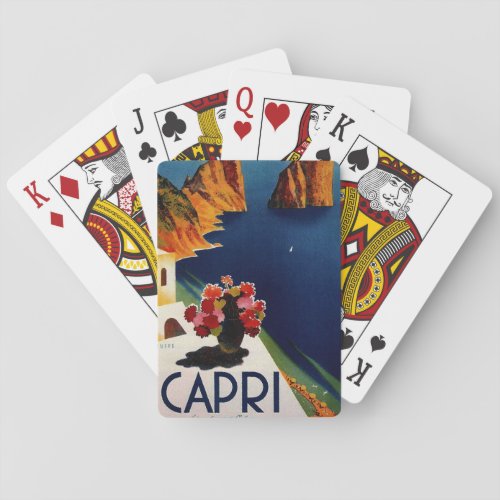 Vintage Capri Italy Travel Playing Cards